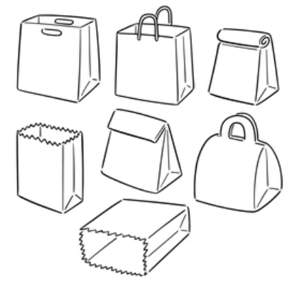 shopping bag drawing